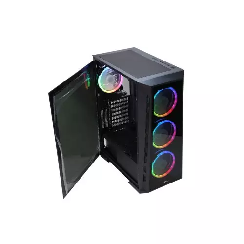 Virtu MI2W Glass ATX Tower Gaming Case (Black)-gallery-1