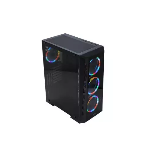 Virtu MI2W Glass ATX Tower Gaming Case (Black)-gallery-2