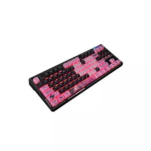 LINGBAO K87 Pro Tri-mode Gasket Structrue Hot Swap RGB Mechanical Keyboard Pink-gallery-1