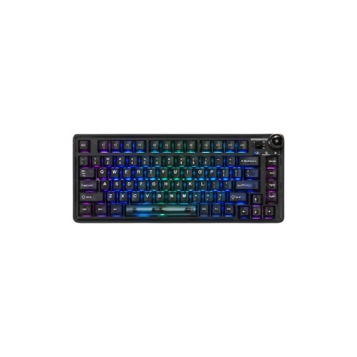 Lingbao MK75 Tri-Mode Mechanical Keyboard (Black Transparent)
