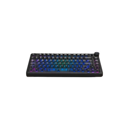 Lingbao MK75 Tri-Mode Mechanical Keyboard (Black Transparent) - 1