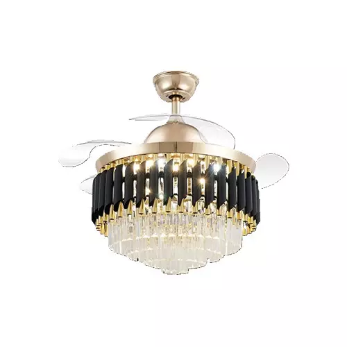 Qulik Q-T7456 48 Inch Decorative Chandelier Ceiling Fan With Light and Remote