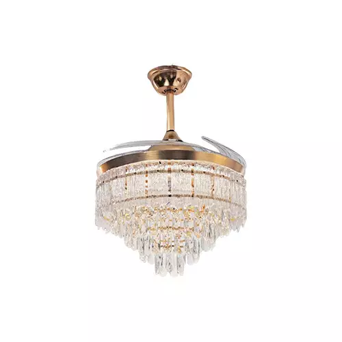 Qulik Q-T8329 48 Inch Decorative Chandelier Ceiling Fan With Light and Remote