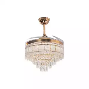 Qulik Q-T8329 48 Inch Decorative Chandelier Ceiling Fan With Light and Remote
