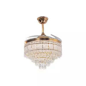 Qulik Q-T8329 48 Inch Decorative Chandelier Ceiling Fan With Light and Remote