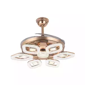 Qulik Q-T8299 48 Inch Decorative Chandelier Ceiling Fan With Light and Remote