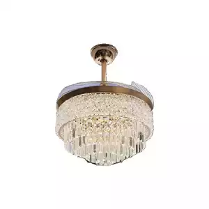 Qulik Q-T8361 48 Inch Decorative Chandelier Ceiling Fan With Light and Remote