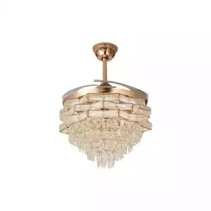 Qulik Q-K6323
 48 Inch Decorative Chandelier Ceiling Fan With Light and Remote