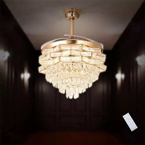 Qulik Q-K6323
 48 Inch Decorative Chandelier Ceiling Fan With Light and Remote-gallery-1