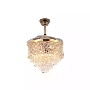 Qulik Q-K6351 48 Inch Decorative Chandelier Ceiling Fan With Light and Remote