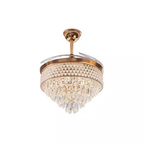 Qulik Q-K6272 48 Inch Decorative Chandelier Ceiling Fan With Light and Remote