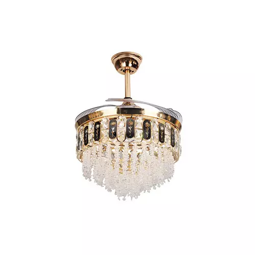 Qulik Q-K6251 48 Inch Decorative Chandelier Ceiling Fan With Light and Remote