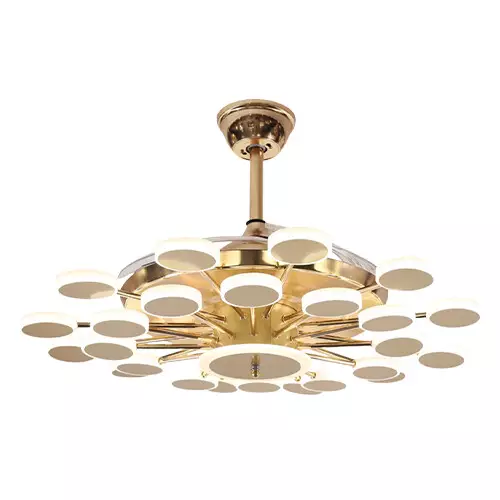 Qulik Q-K6291 48 Inch Decorative Chandelier Ceiling Fan with Remote and Light