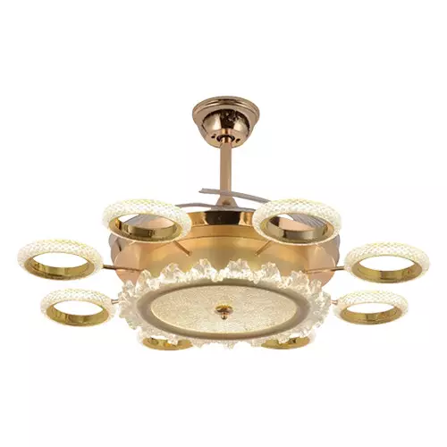 Qulik Q-K6385 48 Inch Decorative Chandelier Ceiling Fan with Remote and Light