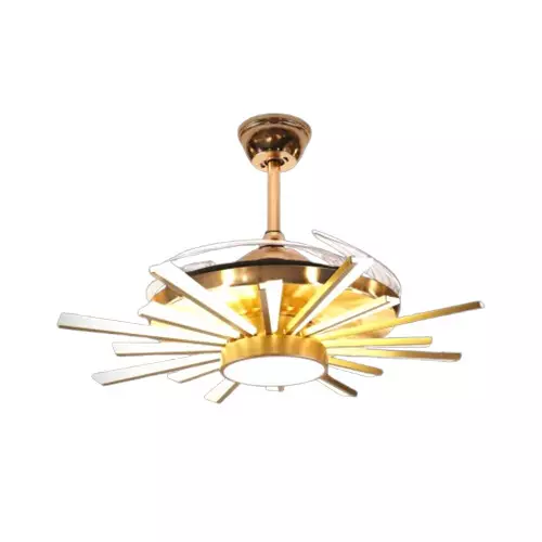 Qulik Q- K6289 48 Inch Decorative Chandelier Ceiling Fan with Remote and Light