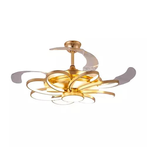 Qulik Q-K6228 48 Inch Decorative Chandelier Ceiling Fan with Remote and Light