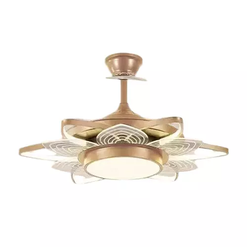 Qulik Q-K6334 48 Inch Decorative Chandelier Ceiling Fan with Remote and Light
