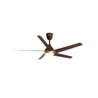 Qulik Alpha Edge 5B UL 53 inch Decorative Ceiling Fan With Light & Remote (Dark Wood)