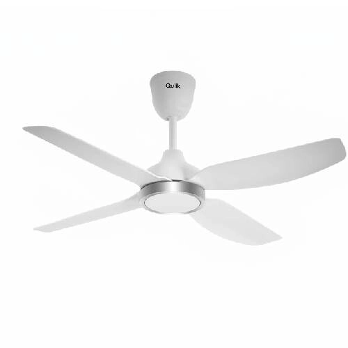 Qulik Windora 56" Decorative Silent Ceiling Fan With Remote (Pearl White)