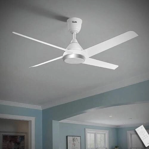 Qulik Alpha Edge 4B 53 Inch Remote Control Ceiling Fan (Pearl White) - 1