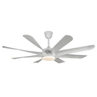 Qulik Helix UL 60 Inch Silent Ceiling Fan With Light and Remote (White Wood)