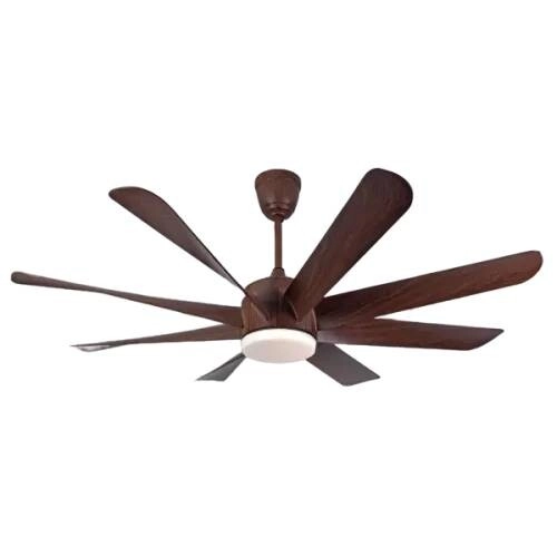 Qulik Helix UL 60 Inch Silent Ceiling Fan With Light and Remote (Dark Wood)