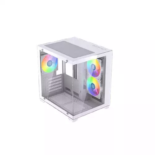 Maxcool Inferno MC5 Micro ATX Gaming Computer Case (White)