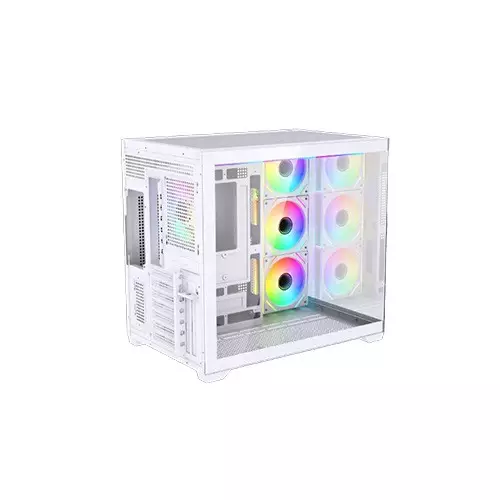 Maxcool PANDA MC7 Mid-Tower ATX Gaming White Computer Case With 7 Infinity ARGB Fans-3