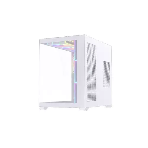 Maxcool PANDA MC7 Mid-Tower ATX Gaming White Computer Case With 7 Infinity ARGB Fans-4