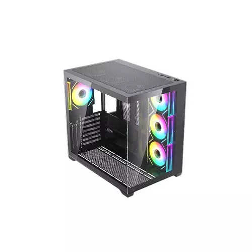 Maxcool PANDA MC7 Mid-Tower ATX Gaming Black Computer Case With 7 Infinity ARGB Fans-gallery-3