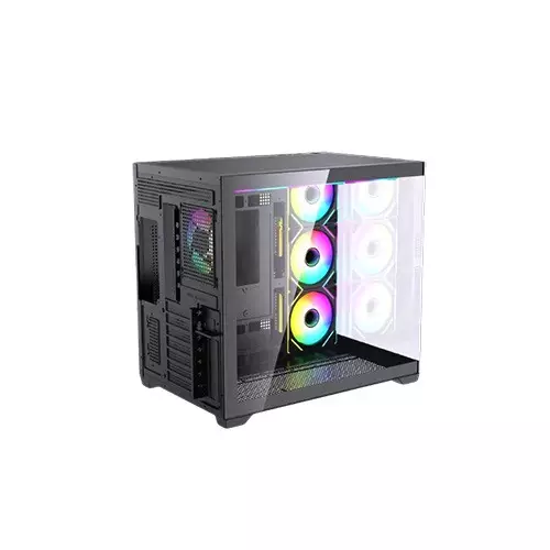 Maxcool PANDA MC7 Mid-Tower ATX Gaming Black Computer Case With 7 Infinity ARGB Fans-2