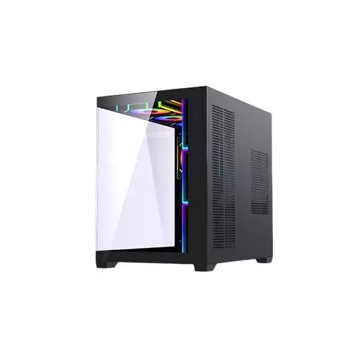 Maxcool PANDA MC7 Mid-Tower ATX Gaming Black Computer Case With 7 Infinity ARGB Fans-4
