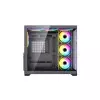 Maxcool PANDA MC7 Mid-Tower ATX Gaming Black Computer Case With 7 Infinity ARGB Fans-1