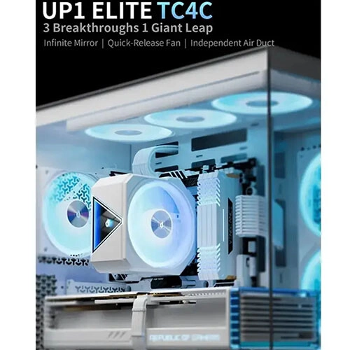upHere UP1 Elite TC4C ARGB CPU Air Cooler (White) - 1