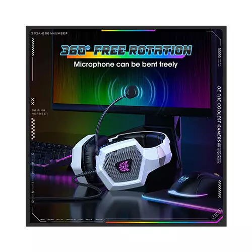 ONIKUMA K8 Wired Stereo Gaming Headphones (White) - 2
