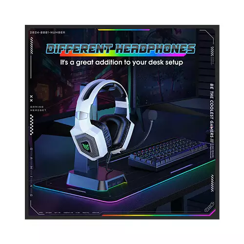 ONIKUMA K8 Wired Stereo Gaming Headphones (White)-gallery-4