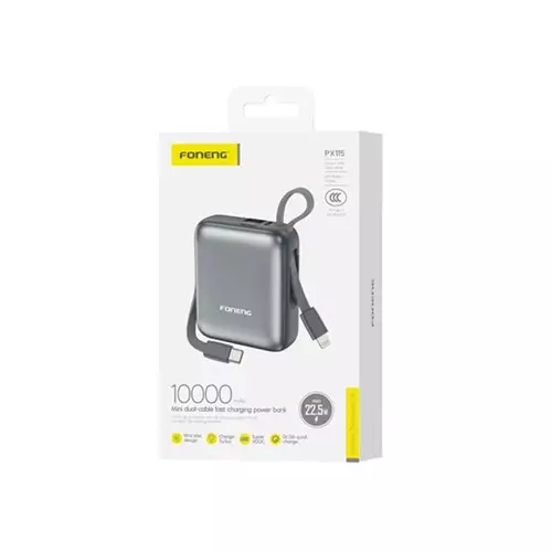 Foneng PX115 10000mAh Mini 22.5W LCD Display Power Bank-1