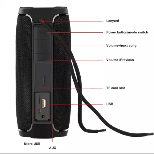 Wesdar K39 Portable Bluetooth Speaker-1
