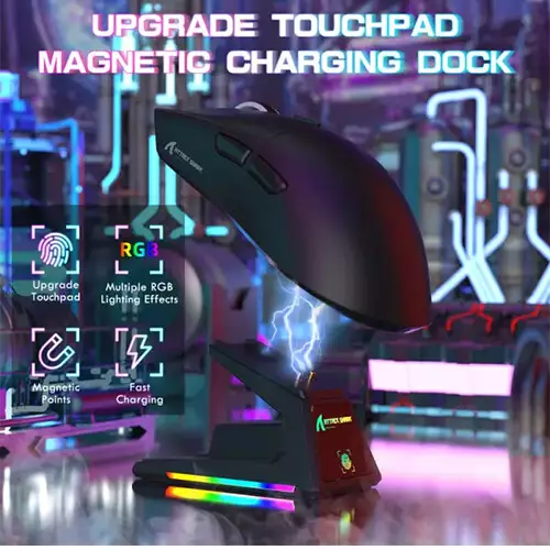 ATTACK SHARK X1 Tri-Mode Wireless Gaming Mouse with Charging Dock-gallery-2