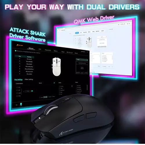 ATTACK SHARK X1 Tri-Mode Wireless Gaming Mouse with Charging Dock-gallery-3