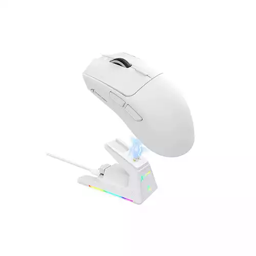 ATTACK SHARK X1 Tri-mode Wireless Gaming Mouse with Charging Dock (White)