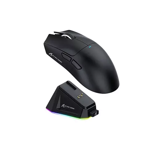 Attack Shark X11 22000DPI Tri-Mode Gaming Mouse with RGB Charging DOCK (Black)