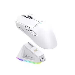 Attack Shark X11 22000 DPI Tri-Mode Gaming Mouse with RGB Charging DOCK (White)