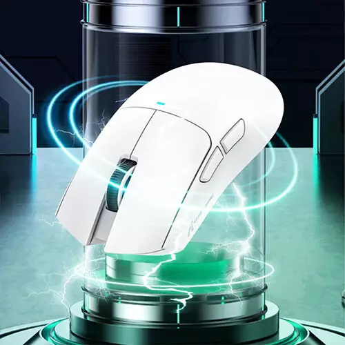 Attack Shark X11 22000 DPI Tri-Mode Gaming Mouse with RGB Charging DOCK (White)-gallery-2