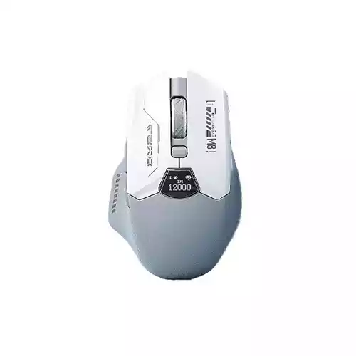 LINGBAO M8 Tri-Mode Wireless Gaming Mouse with Display (White)