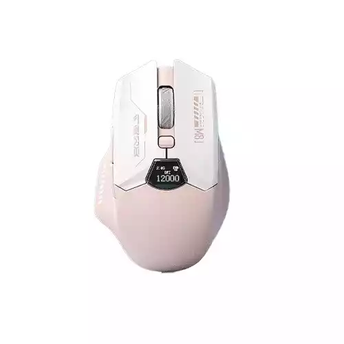 LINGBAO M8 Tri-Mode Wireless Gaming Mouse with Display (Pink)