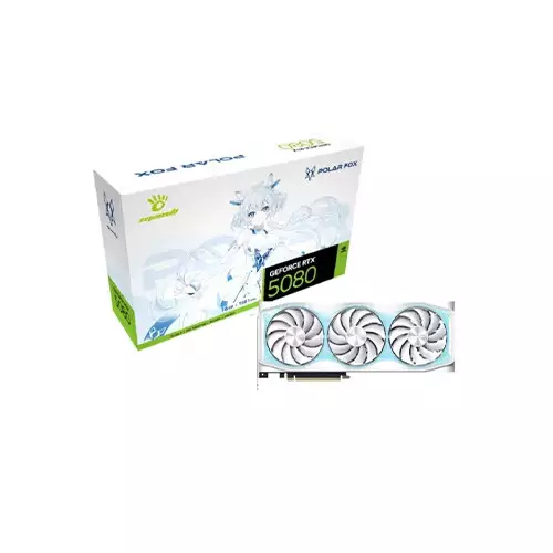 Manli Polar Fox V2 GeForce RTX 5080 OC 16GB GDDR7 Graphics Card