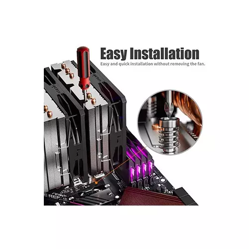 upHere D6SEC ARGB CPU Air Cooler (Black)-gallery-4