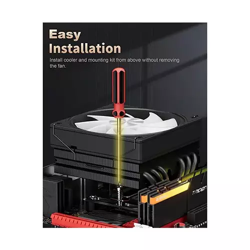 upHere H85KC6 ARGB CPU Air Cooler (Black)-4