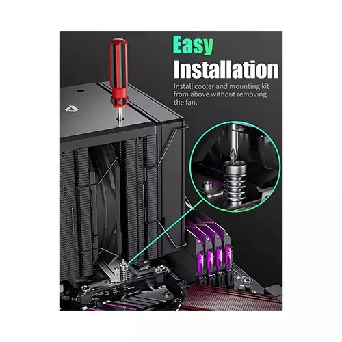 upHere UE2KC6 ARGB CPU Air Cooler (Black)-gallery-4